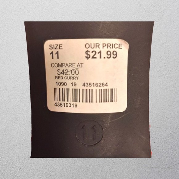 C Est 1946 rust block-heel d'orsay shoes with ankle strap, size 11 NWOT - Picture 9 of 9